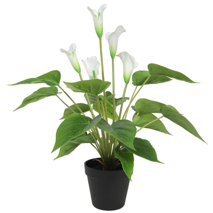 Artificial Flowering White Peace Lily / Calla Lily Plant 50cm.