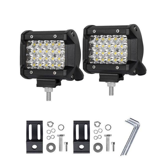 Pair 4 inch Spot LED Work Light Bar Philips Quad Row 4WD 4X4 Car Reverse Driving.