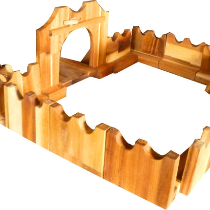 Wooden jumbo castle building set.