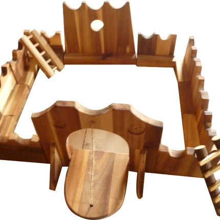 Wooden jumbo castle building set.