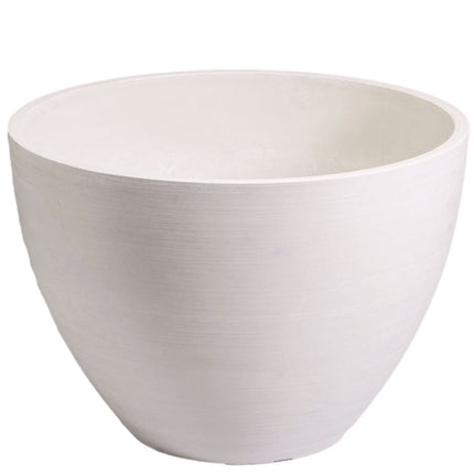 Polished Vintage White Planter Bowl 30cm.