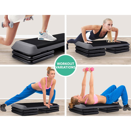 Everfit 3 Level Aerobic Step Exercise Stepper 110cm Gym Home Fitness.