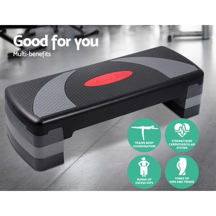Everfit 3 Level Aerobic Step Exercise Stepper 78cm Gym Home Fitness.