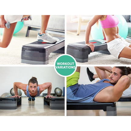Everfit 3 Level Aerobic Step Exercise Stepper 78cm Gym Home Fitness.