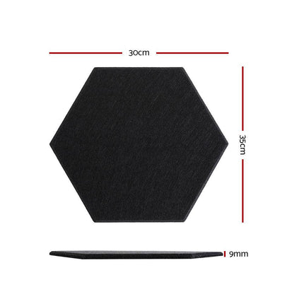 Alpha Acoustic Foam 12pcs 35x30x0.9cm Soundproof Absorption Panel Adhesive Black.