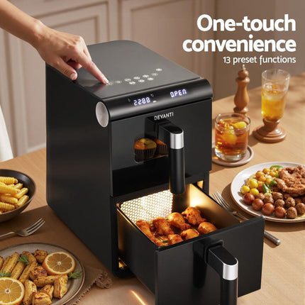 Devanti Air Fryer Oven 11L Dual Zone Fryers.