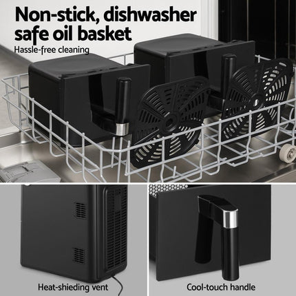 Devanti Air Fryer Oven 11L Dual Zone Fryers.