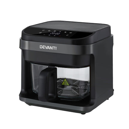 Devanti Air Fryer 5.5L Touch Control Electric Cooker 1200W Black.