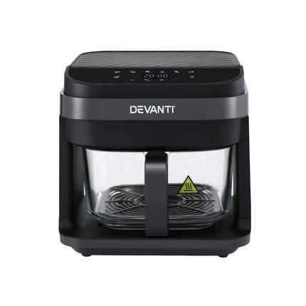 Devanti Air Fryer 5.5L Touch Control Electric Cooker 1200W Black.