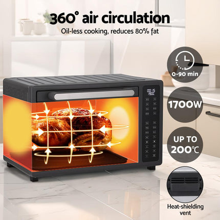 Devanti Air Fryer 32L W/ LCD Touch Oven 1700W.