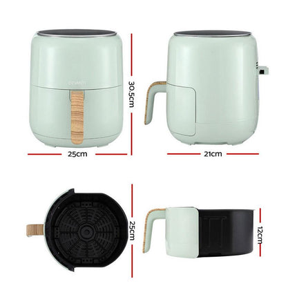 Devanti 5L Air Fryer Touch Control 1700W Green.