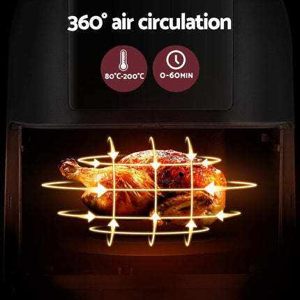 Devanti Air Fryer 8L LCD Fryers.