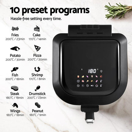 Devanti 5.5L Air Fryer & Grill LCD Fryers 1500W.