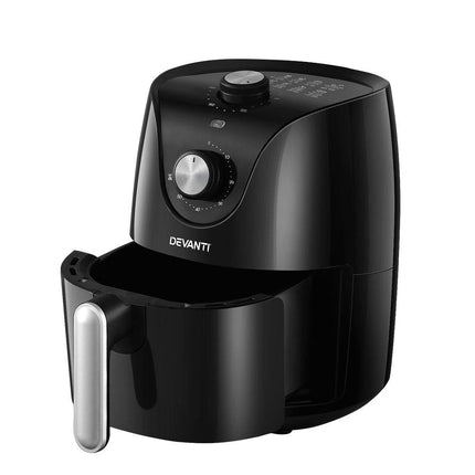 Devanti Air Fryer 2.5L Knob Fryers.