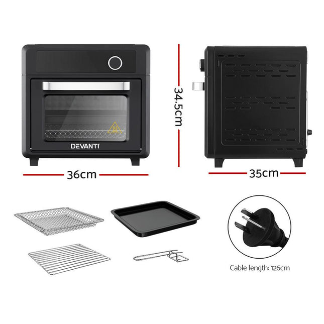 Devanti Air Fryer 20L LCD Fryers Oven.