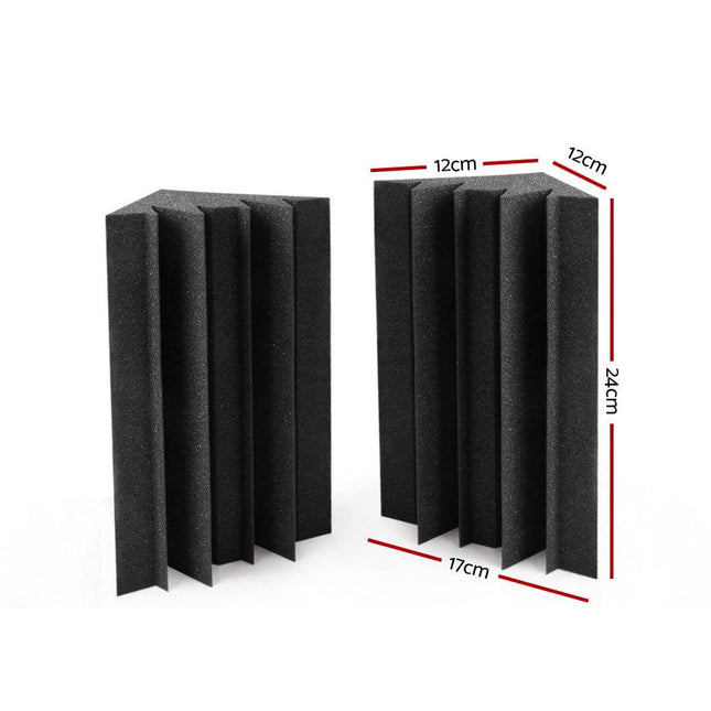 Alpha Acoustic Foam 20pcs Corner Bass Trap Sound Absorption Proofing Treatment.