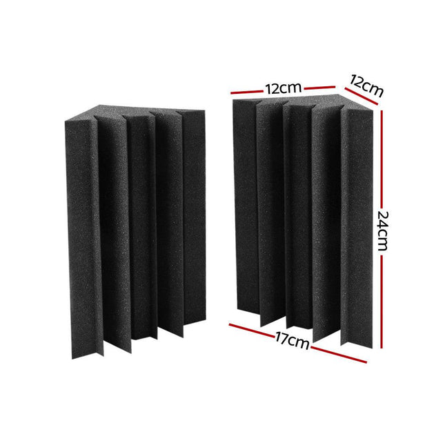 Alpha Acoustic Foam 40pcs Corner Bass Trap Sound Absorption Proofing Treatment.