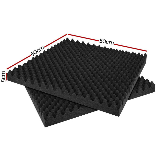 Alpha Acoustic Foam 20pcs 50x50x5cm Sound Absorption Proofing Panels Eggshell.