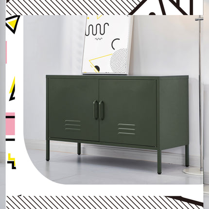 Artiss Buffet Sideboard Metal Cabinet - BASE Green.