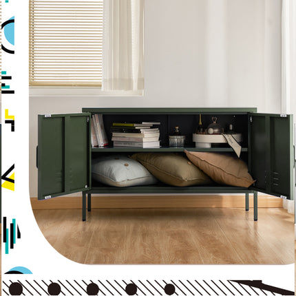 Artiss Buffet Sideboard Metal Cabinet - BASE Green.