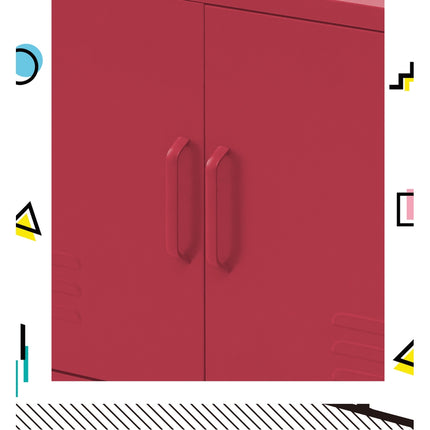 Artiss Buffet Sideboard Metal Cabinet - BASE Pink.