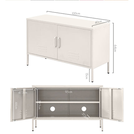 Artiss Buffet Sideboard Metal Cabinet - BASE White.