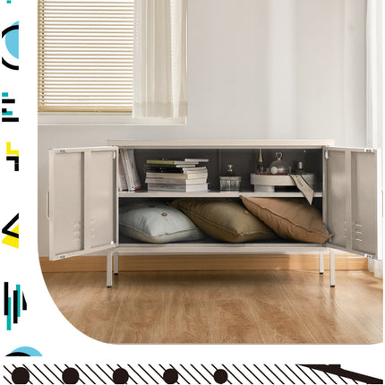 Artiss Buffet Sideboard Metal Cabinet - BASE White.