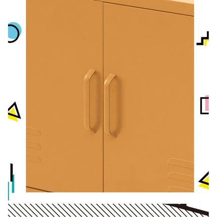 Artiss Buffet Sideboard Metal Cabinet - BASE Yellow.