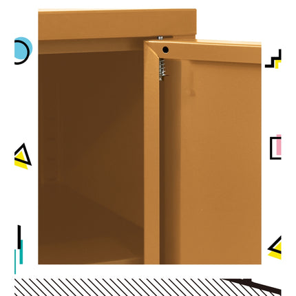 Artiss Buffet Sideboard Metal Cabinet - BASE Yellow.