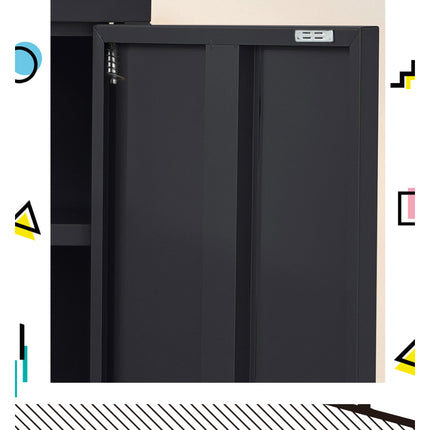 Artiss Buffet Sideboard Metal Cabinet - SWEETHEART Charcoal.
