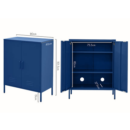 Artiss Buffet Sideboard Metal Cabinet - SWEETHEART Blue.