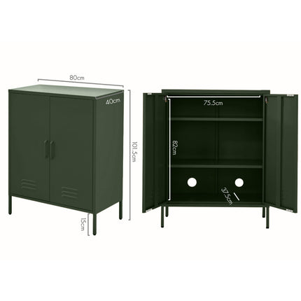 Artiss Buffet Sideboard Metal Cabinet - SWEETHEART Green.