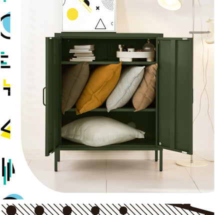 Artiss Buffet Sideboard Metal Cabinet - SWEETHEART Green.