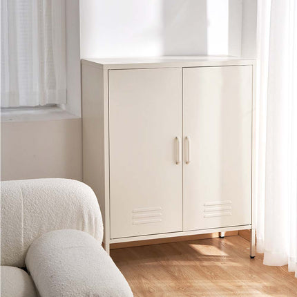 Artiss Buffet Sideboard Metal Cabinet - SWEETHEART White.