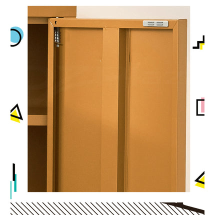 Artiss Buffet Sideboard Metal Cabinet - SWEETHEART Yellow.