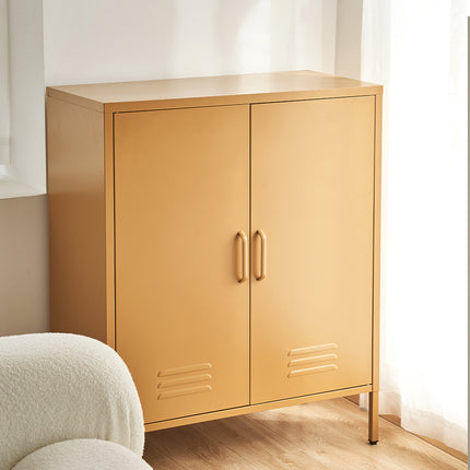 Artiss Buffet Sideboard Metal Cabinet - SWEETHEART Yellow.