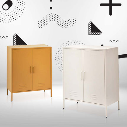 Artiss Buffet Sideboard Metal Cabinet - SWEETHEART Yellow.