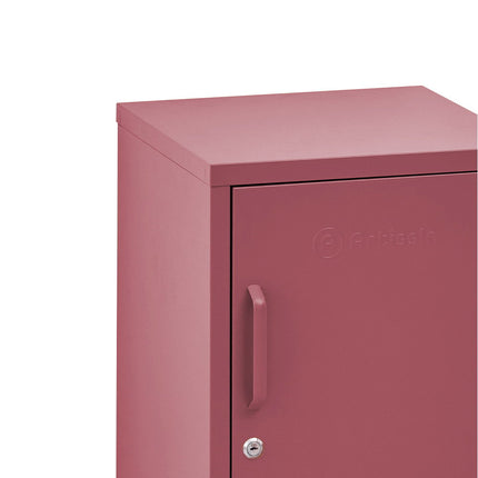 Artiss Bedside Table Metal Cabinet - Yellow.