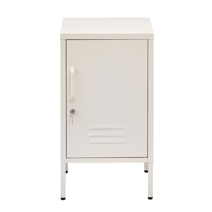 Artiss Bedside Table Metal Cabinet - White.