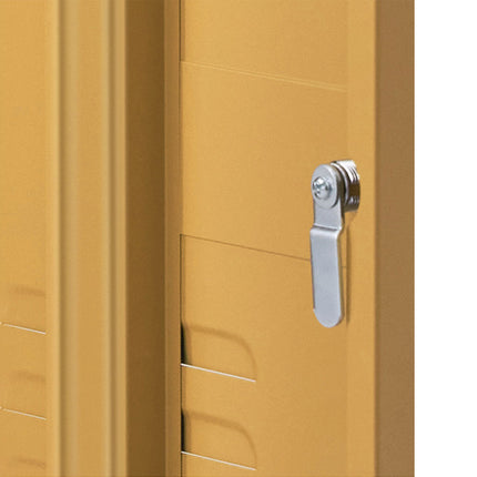 Artiss Bedside Table Metal Cabinet - Yellow.