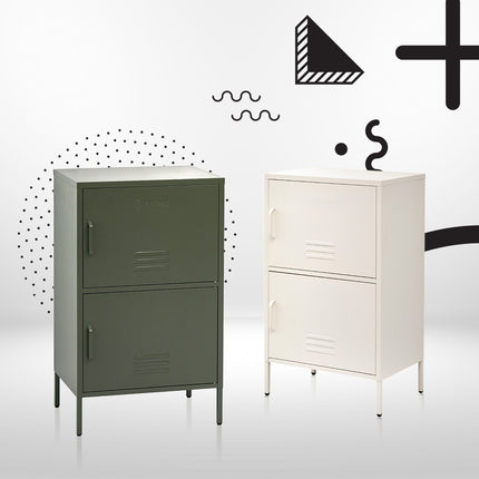 Artiss Buffet Sideboard Metal Cabinet - DOUBLE Green.