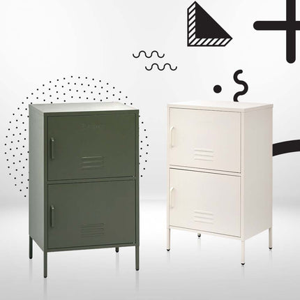Artiss Buffet Sideboard Metal Cabinet - DOUBLE Green.