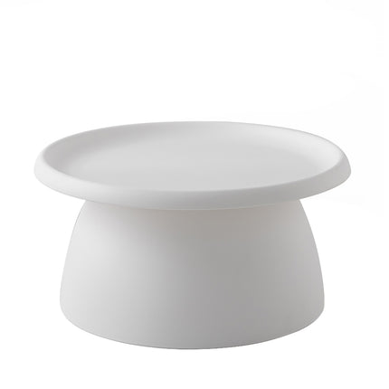 Artiss Coffee Table Round 71CM Plastic White.