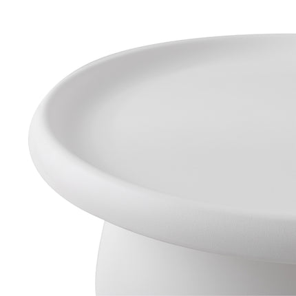 Artiss Coffee Table Round 71CM Plastic White.