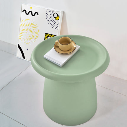 Artiss Coffee Table Round 52CM Plastic Green.