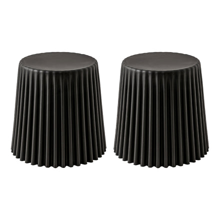 Artiss 2x Bar Stools Cupcake Plastic Foot Stool White.