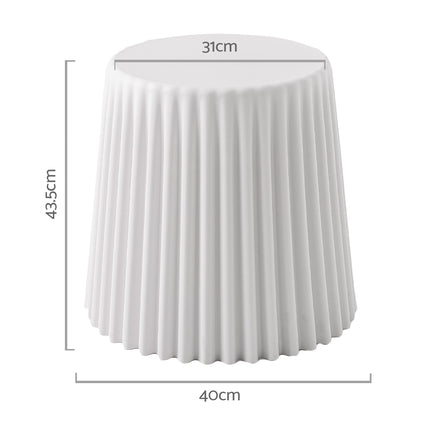 Artiss 2x Bar Stools Cupcake Plastic Foot Stool White.
