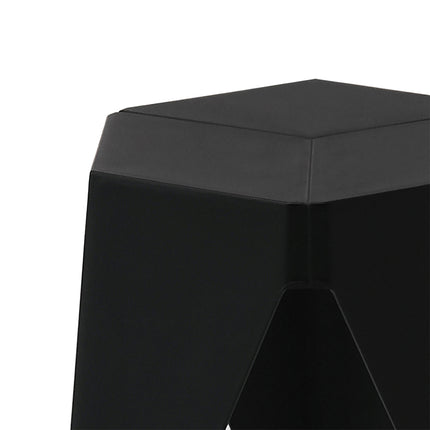 Artiss 2x Bar Stools Puzzle Plastic Foot Stool Black.