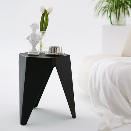Artiss 2x Bar Stools Puzzle Plastic Foot Stool Black.