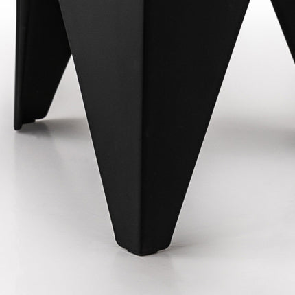 Artiss 4PC Puzzle Stool Plastic Bar Stools Stackable Black.